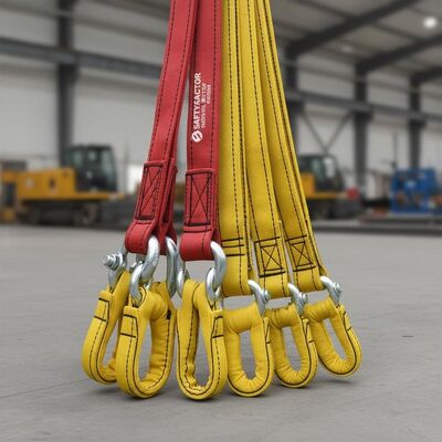 Facteur de sécurité 4 1 Sling de levage de grue peuvent être personnalisés Sling forts conçus pour le transport de charge sécurisé et le maillage industriel