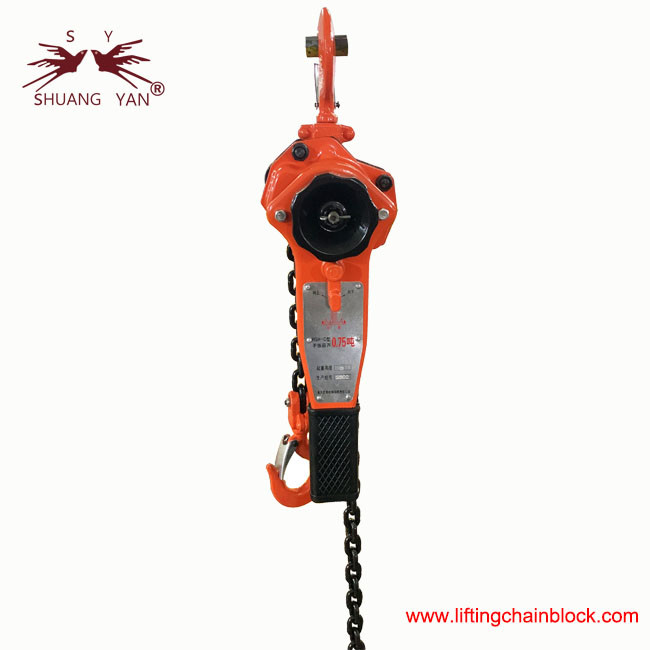 750 kg 0,75 tonnes Levier de levage Ratchet Chaîne de levage avec système de freinage de sécurité de type américain pour le monde entier