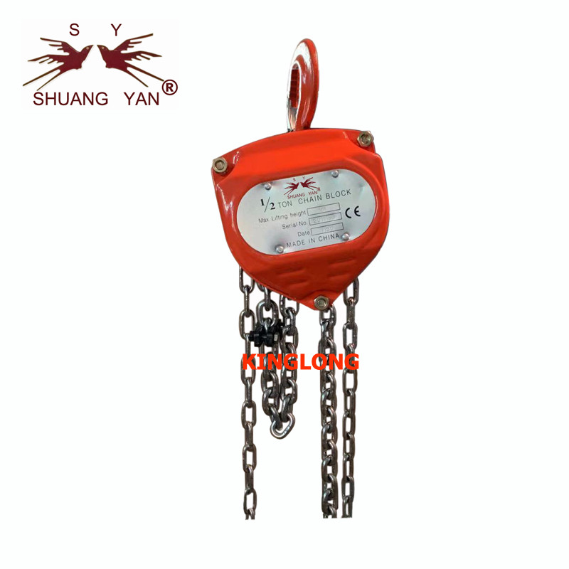 0,5 Ton Stainless Steel Chain Pulley bloquent les 3 mètres manuels